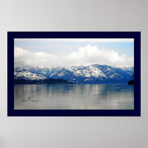 Mountains By The Lake Poster