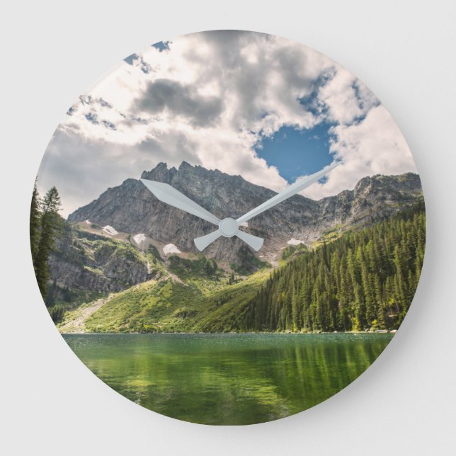Mountains | Cabinet Mountains, Montana Large Clock (Front)