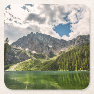Mountains Cabinet Mountains, Montana Square Paper Coaster