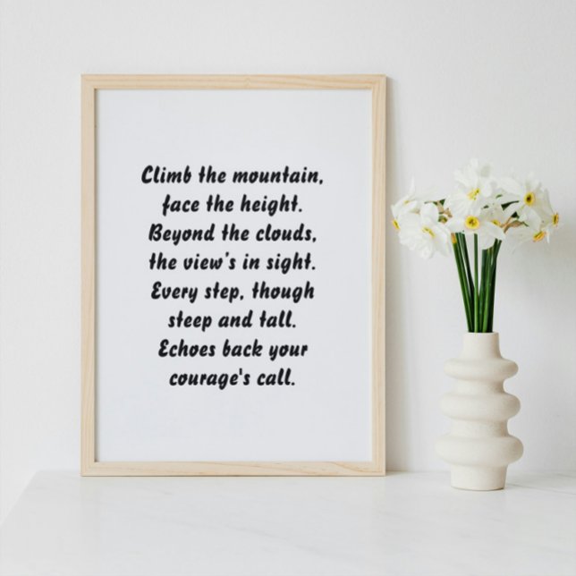 Mountain's Call Inspirational Mini Poem Poster (Creator Uploaded)