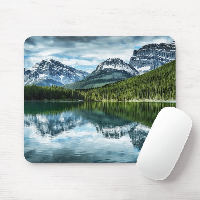 Mountains | Canadian Rockies, Alberta Canada Mouse Mat (With Mouse)