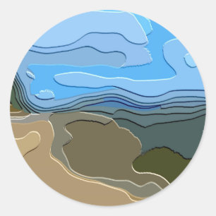 MOUNTAINS CLASSIC ROUND STICKER