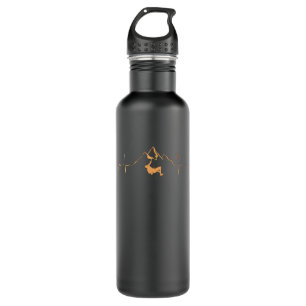 Mountains Climbing Heartbeat 710 Ml Water Bottle