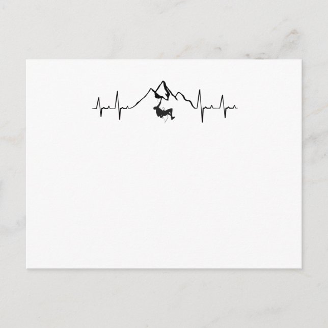 Mountains Climbing Heartbeat Postcard (Front)