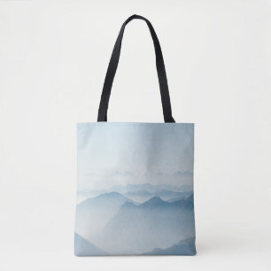 MOUNTAINS COVERED WITH FOGS TOTE BAG