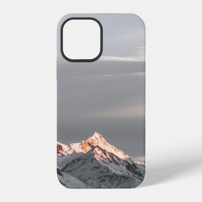 MOUNTAINS COVERED WITH SNOW iPhone CASE (Back)