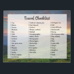 Mountains Customisable Travel Packing Checklist Notepad<br><div class="desc">Neat checklist with all the essentials to prepare for your travel. Just tear one page off from this notepad and you're ready to start packing!</div>