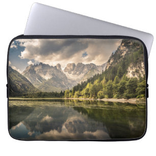 Mountains Dürrensee Lake, Dolomites, Italy Laptop Sleeve