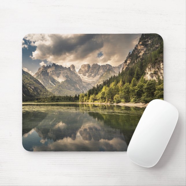 Mountains | Dürrensee Lake, Dolomites, Italy Mouse Mat (With Mouse)