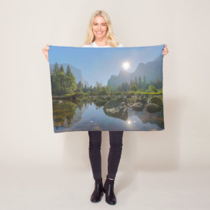 Mountains El Capitan Yosemite Park, California Fleece Blanket