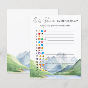 Mountains - emoji pictionary game baby shower