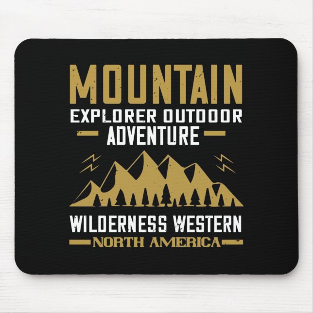 Mountains Explorer Outdoor Adventure Mouse Mat (Front)