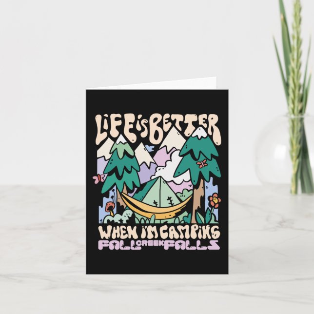 Mountains Fall Creek Falls Tennessee Camping Wild  Card (Front)