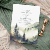 Mountains Forest Fog Evening Landscape Wedding