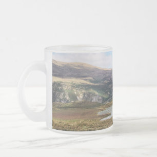 MOUNTAINS FROSTED GLASS COFFEE MUG