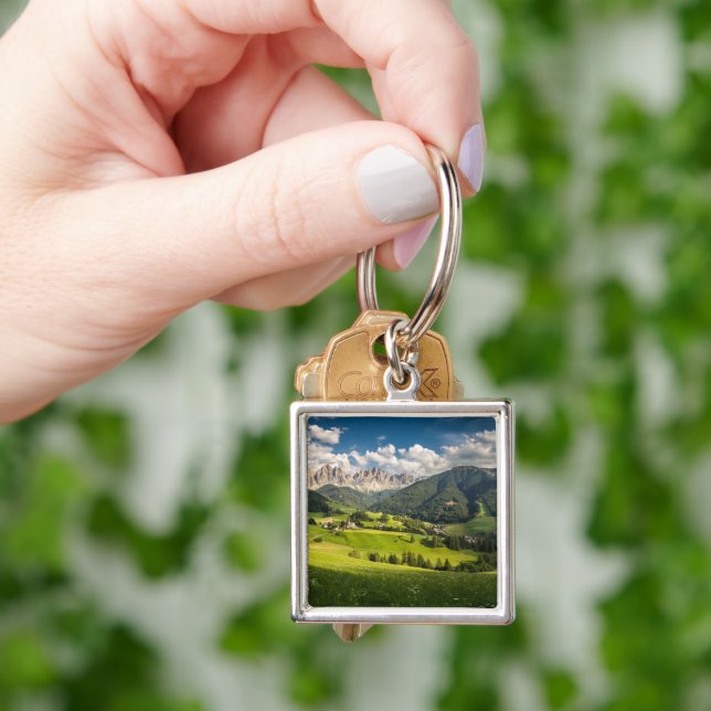 Mountains | Funes Valley, Dolomites, Italy Key Ring (Hand)