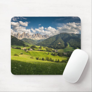 Mountains Funes Valley, Dolomites, Italy Mouse Mat