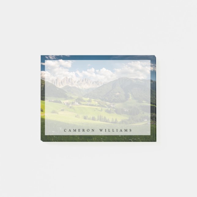 Mountains | Funes Valley, Dolomites, Italy Post-it Notes (Front)