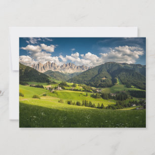 Mountains Funes Valley, Dolomites, Italy Thank You Card