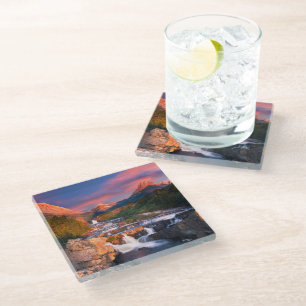 Mountains Glacier National Park, Montana Glass Coaster