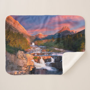 Mountains Glacier National Park, Montana Sherpa Blanket