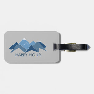 Mountains Happy Hour Luggage Tag