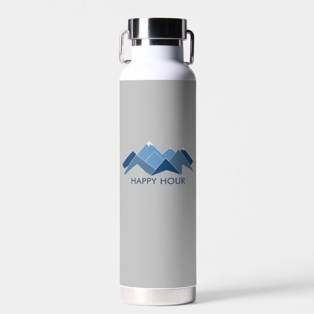 Mountains Happy Hour Water Bottle (Front)