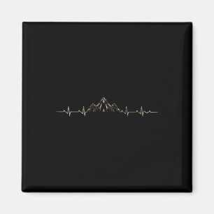 Mountains Heartbeat Hiking Wildlife Outdoors Natur Magnet