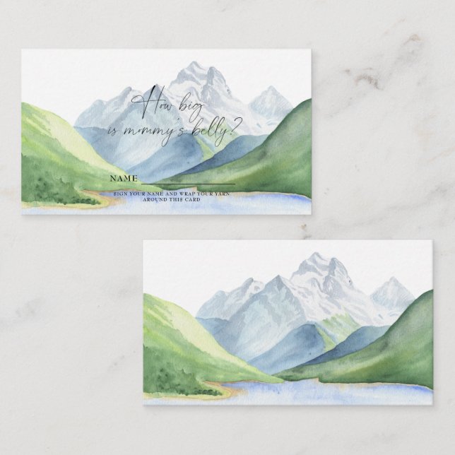 Mountains - how big is mummy's belly enclosure card (Front/Back)