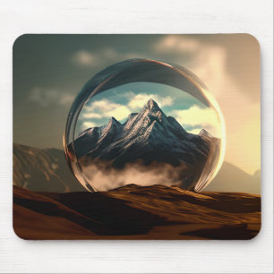 Mountains in a Bubble Globe Mouse Mat