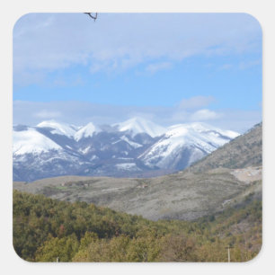 Mountains In Calabria Square Sticker