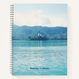 Mountains in Lake Bled Landscape Photo Customised Notebook
