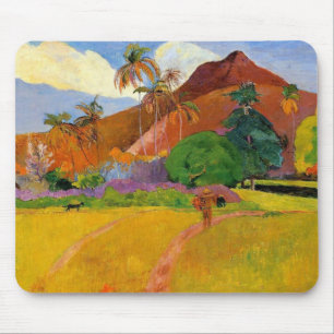'Mountains in Tahiti' - Paul Gauguin Mousepad
