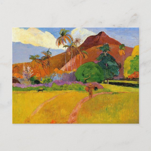 'Mountains in Tahiti' - Paul Gauguin Postcard (Front)