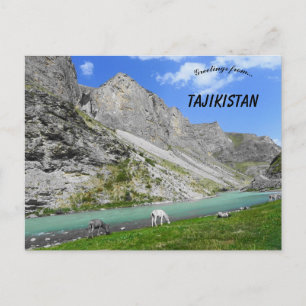 Mountains in Tajikistan Postcard