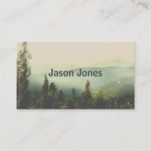 mountains in the fog nature landscape photo art business card