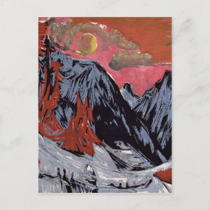 Mountains in Winter, 1919 Postcard