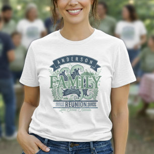 Mountains Lake Family Reunion Motif lt ID1317 T-Shirt