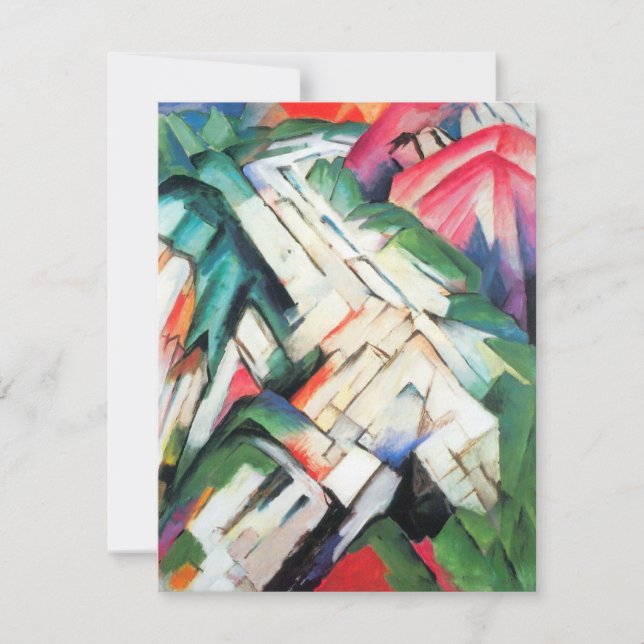 Mountains (Landscape) by Franz Marc, Vintage Art (Front)