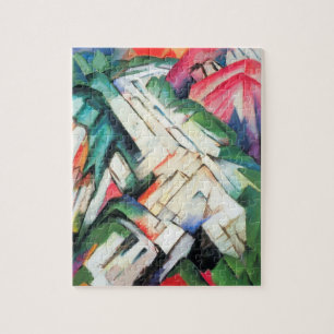 Mountains (Landscape) by Franz Marc, Vintage Art Jigsaw Puzzle