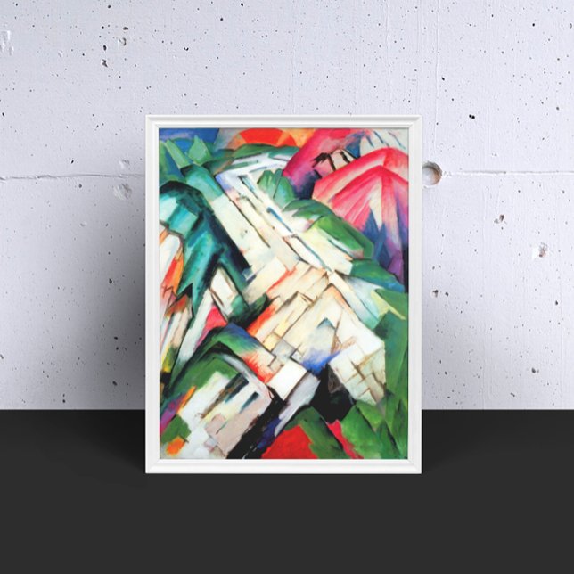 Mountains (Landscape) by Franz Marc, Vintage Art Poster (Creator Uploaded)