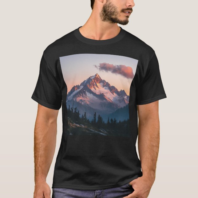 Mountains Landscape Mountains Nature Wall Art Acti T-Shirt (Front)