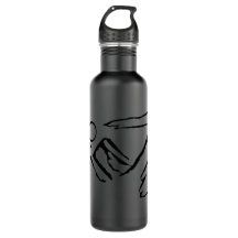 Mountains Line Art Water Bottle