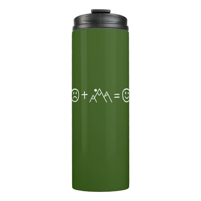 Mountains Make You Happy Thermal Tumbler (Front)