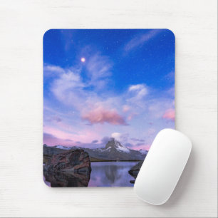 Mountains   Matterhorn & Lake Stellisee Mouse Mat
