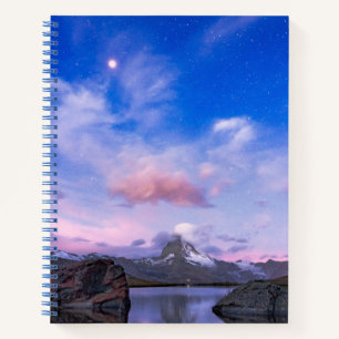 Mountains Matterhorn & Lake Stellisee Notebook