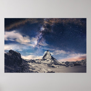 Mountains Matterhorn Zermatt Switzerland Poster