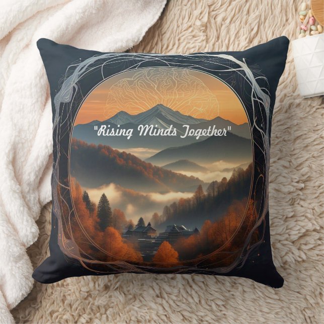 "Mountains Meet Innovation" Cushion (Blanket)