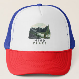 Mountains Mind Peace Mountains Camping 🏕 Trucker Hat