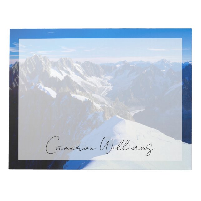 Mountains | Mont Blanc, European Alps Notepad (Front)